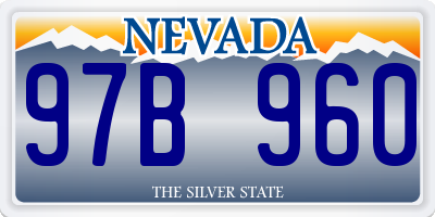 NV license plate 97B960