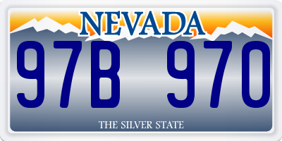 NV license plate 97B970