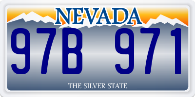 NV license plate 97B971