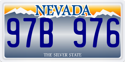 NV license plate 97B976