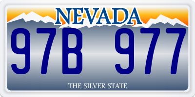 NV license plate 97B977