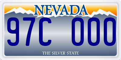 NV license plate 97C000