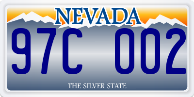 NV license plate 97C002