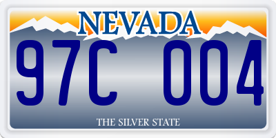 NV license plate 97C004