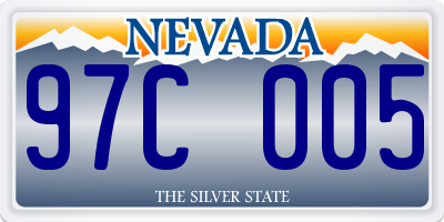 NV license plate 97C005