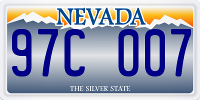 NV license plate 97C007