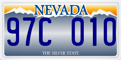NV license plate 97C010