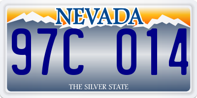 NV license plate 97C014