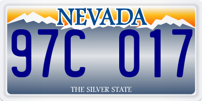 NV license plate 97C017