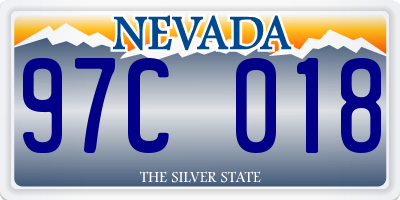 NV license plate 97C018