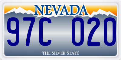 NV license plate 97C020