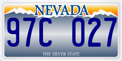 NV license plate 97C027