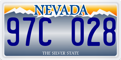 NV license plate 97C028