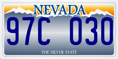 NV license plate 97C030