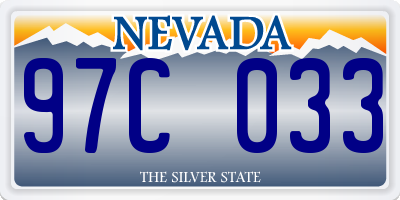 NV license plate 97C033