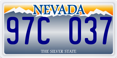 NV license plate 97C037