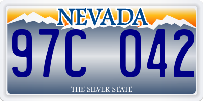NV license plate 97C042