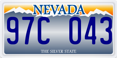 NV license plate 97C043
