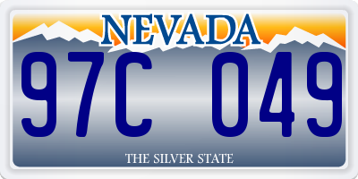 NV license plate 97C049