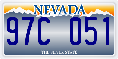 NV license plate 97C051