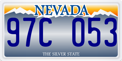 NV license plate 97C053