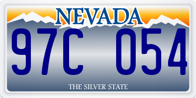 NV license plate 97C054