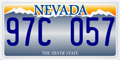 NV license plate 97C057