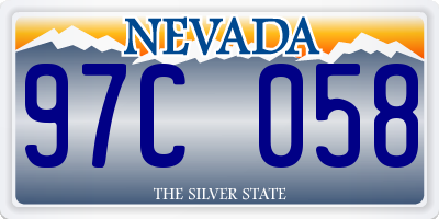 NV license plate 97C058