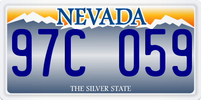 NV license plate 97C059