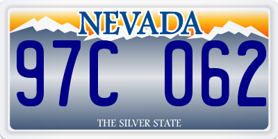 NV license plate 97C062
