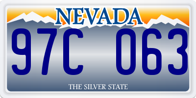 NV license plate 97C063