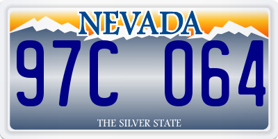 NV license plate 97C064