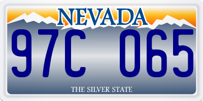 NV license plate 97C065