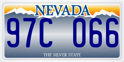 NV license plate 97C066