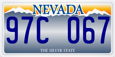 NV license plate 97C067