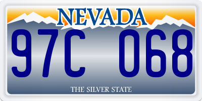 NV license plate 97C068
