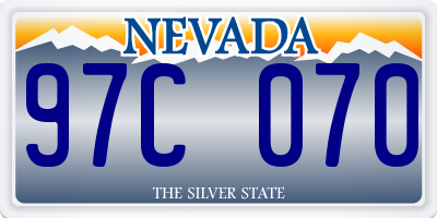 NV license plate 97C070