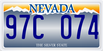 NV license plate 97C074