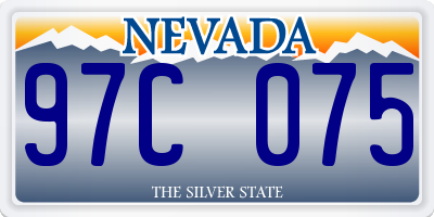 NV license plate 97C075