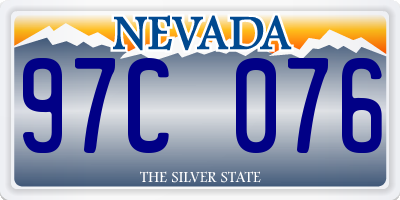 NV license plate 97C076