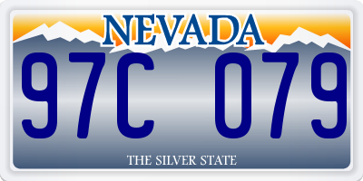 NV license plate 97C079