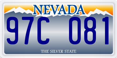 NV license plate 97C081