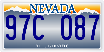 NV license plate 97C087