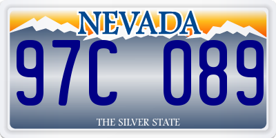 NV license plate 97C089
