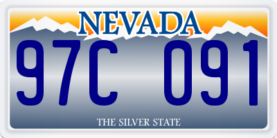 NV license plate 97C091