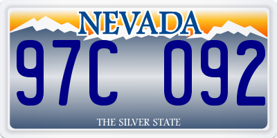 NV license plate 97C092