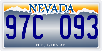 NV license plate 97C093