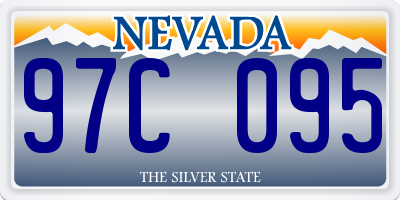 NV license plate 97C095