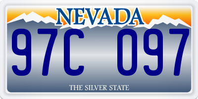 NV license plate 97C097