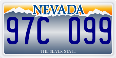 NV license plate 97C099